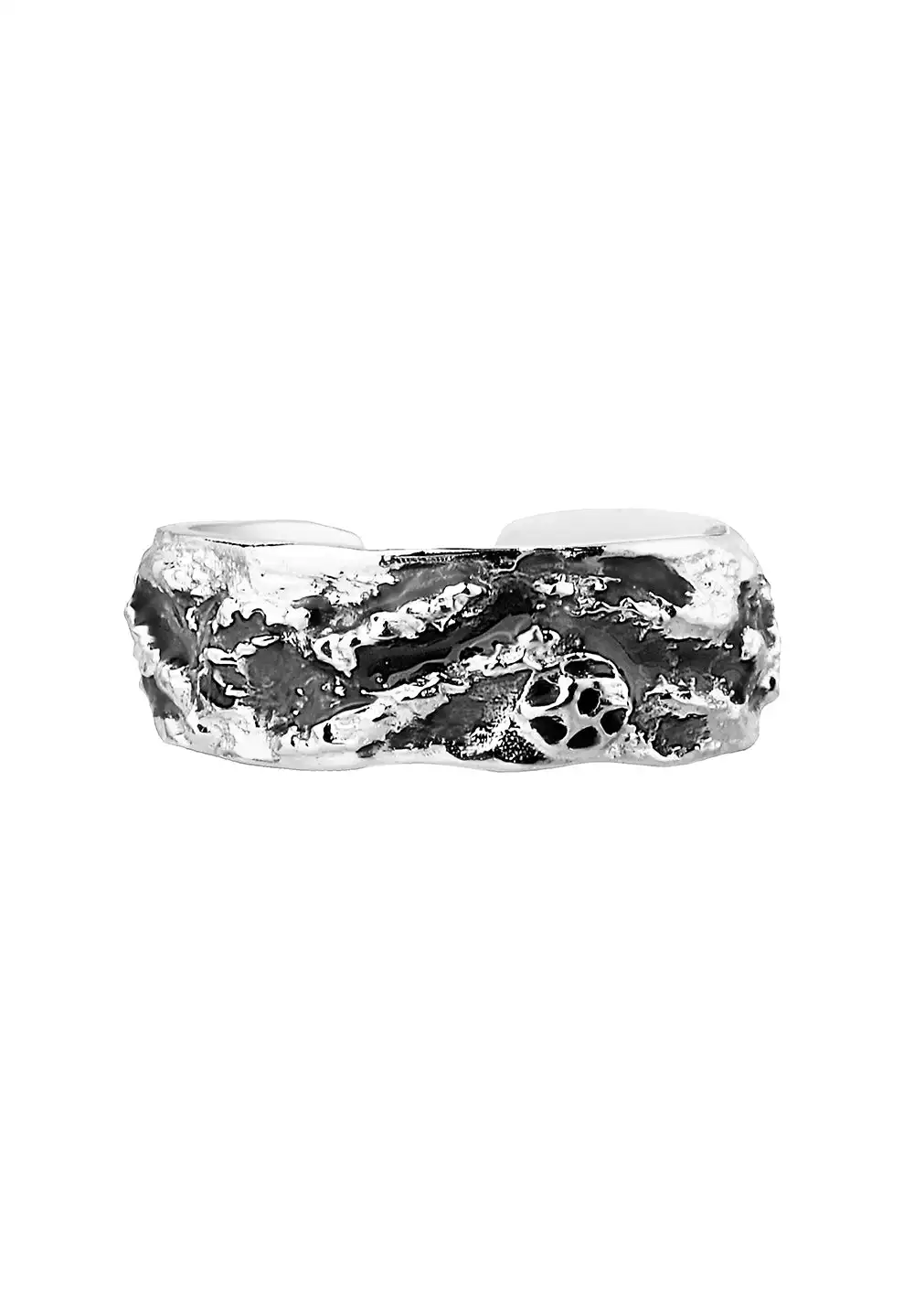 LUXTA丨Black Ice Silver Adjustable Ring