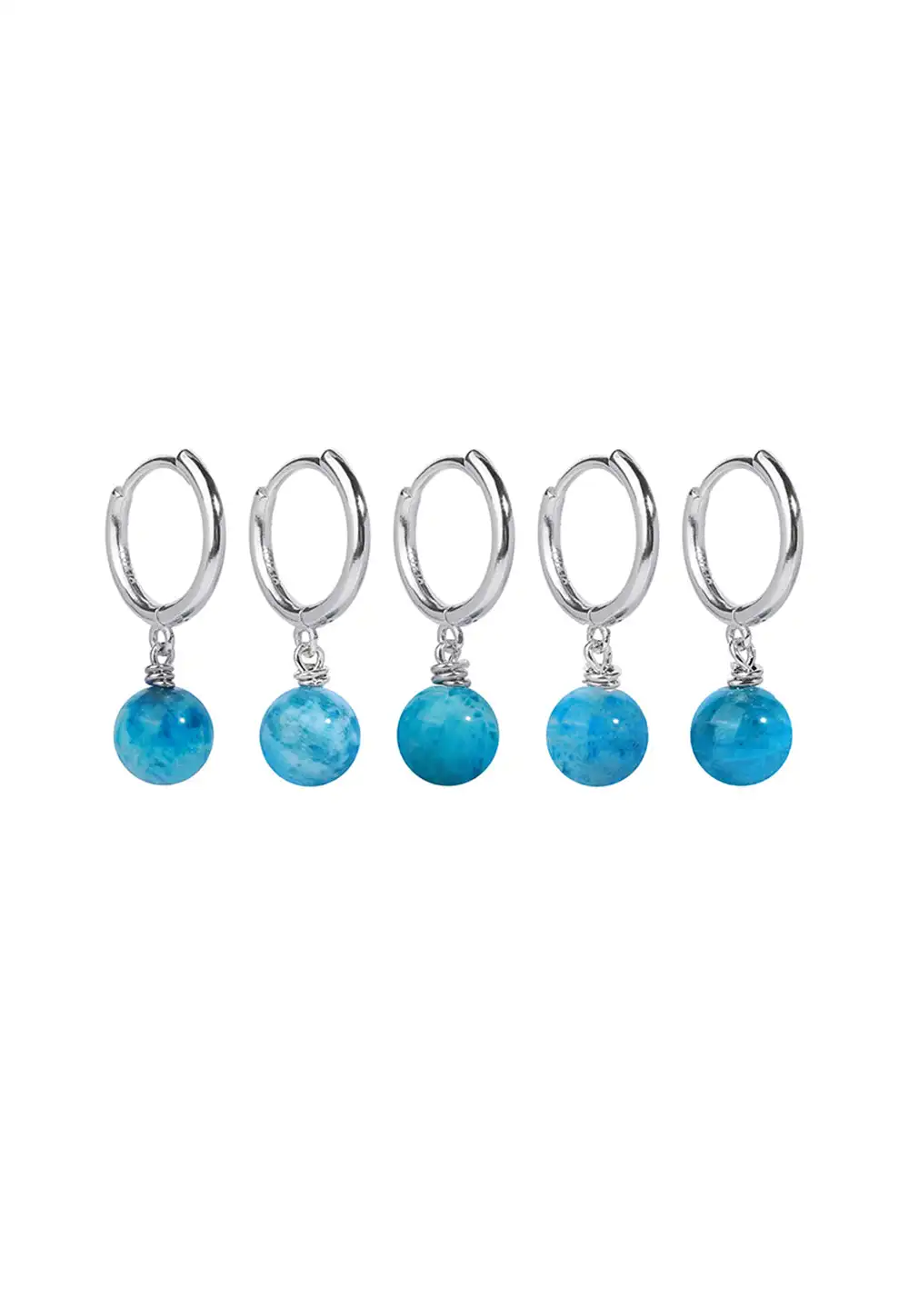 LUXTA丨Blue Crystal Silver Pendants