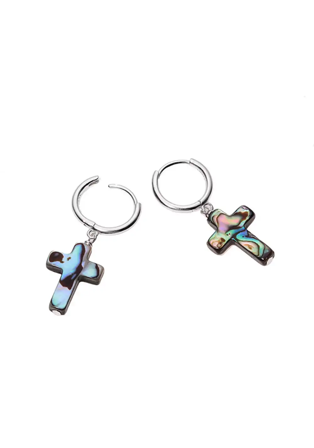 LUXTA丨Pearl Cross Silver Earrings