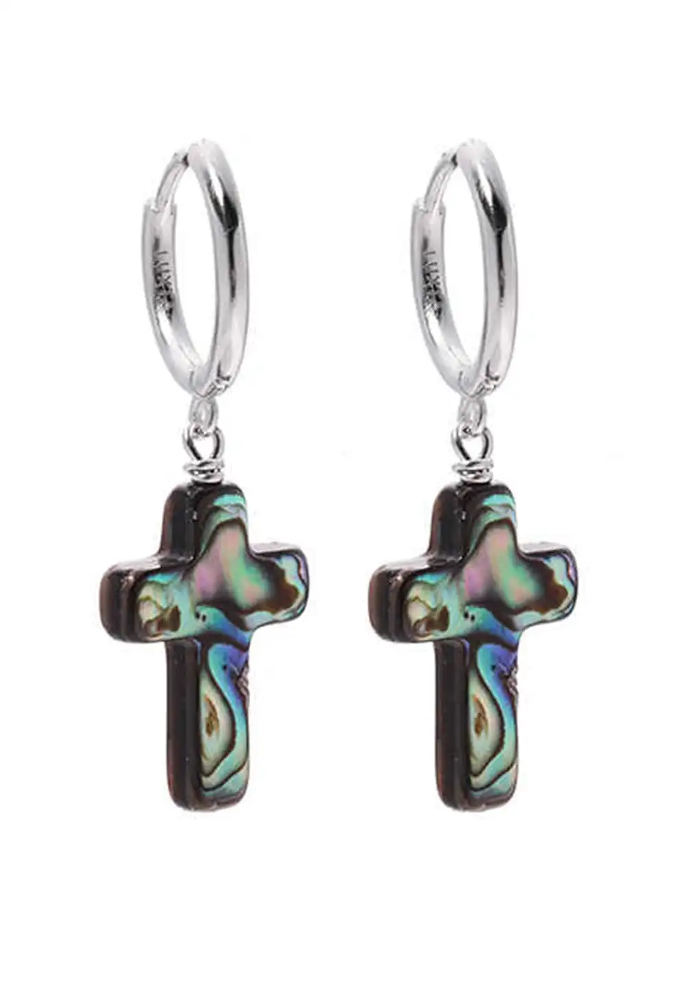 LUXTA丨Pearl Cross Silver Earrings