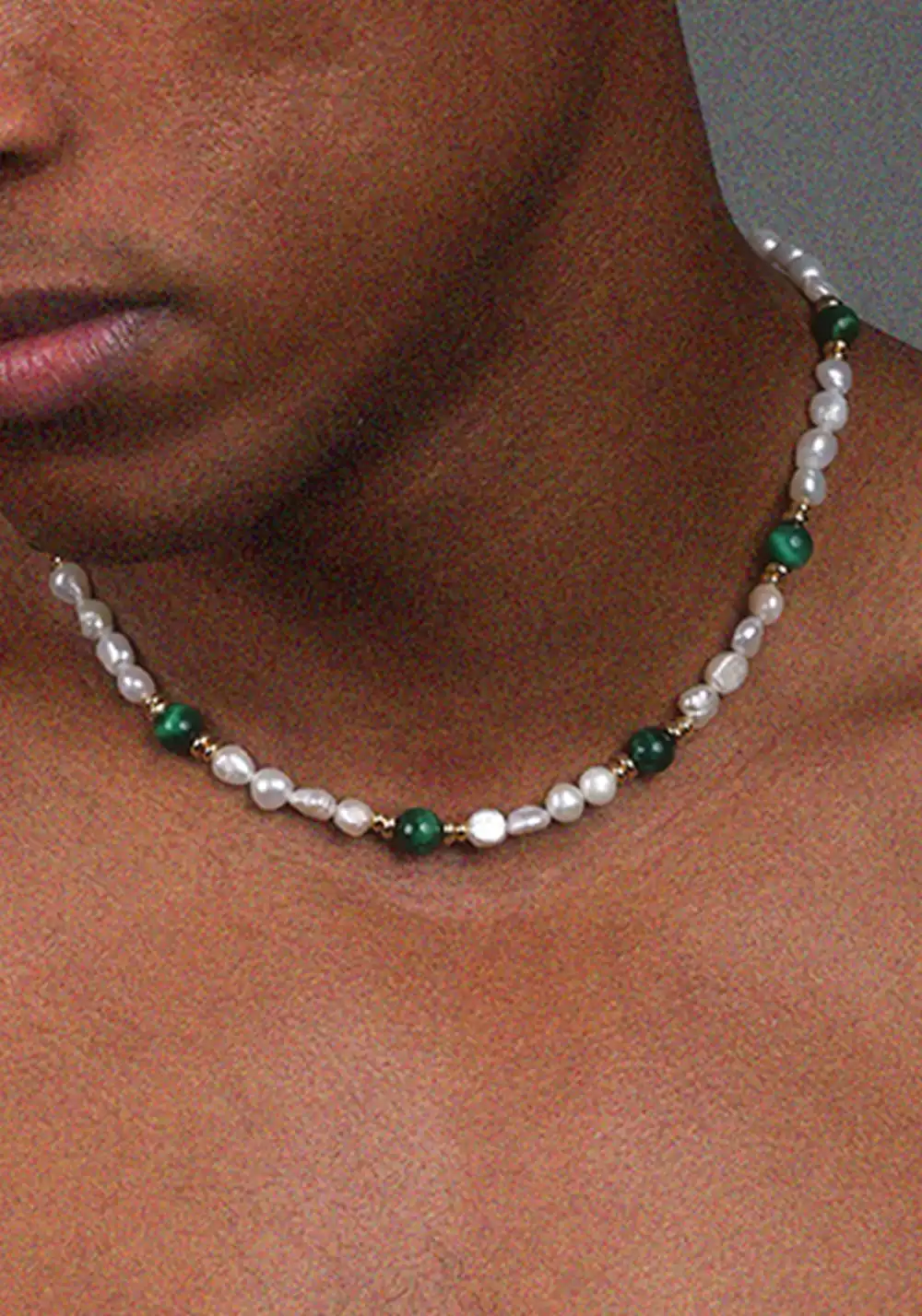LUXTA丨Tiger Eye Pearl Choker