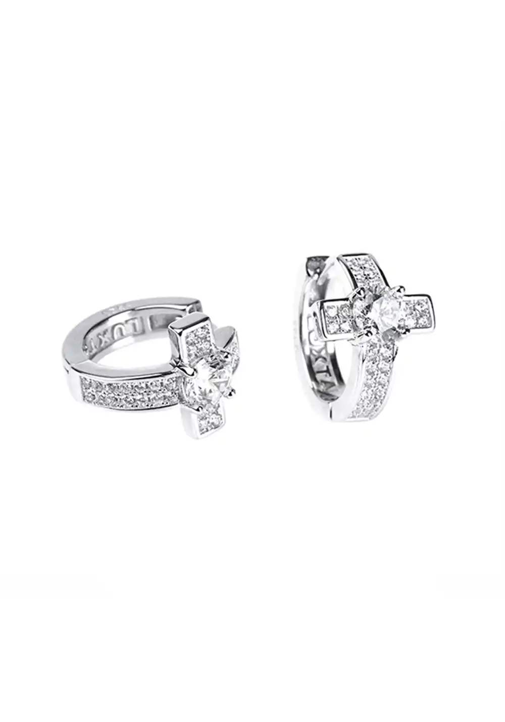 LUXTA丨Diamond Cross Silver Earrings