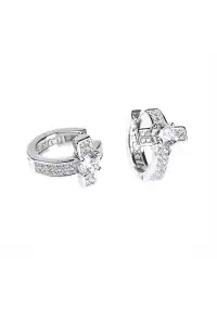 LUXTA丨Diamond Cross Silver Earrings