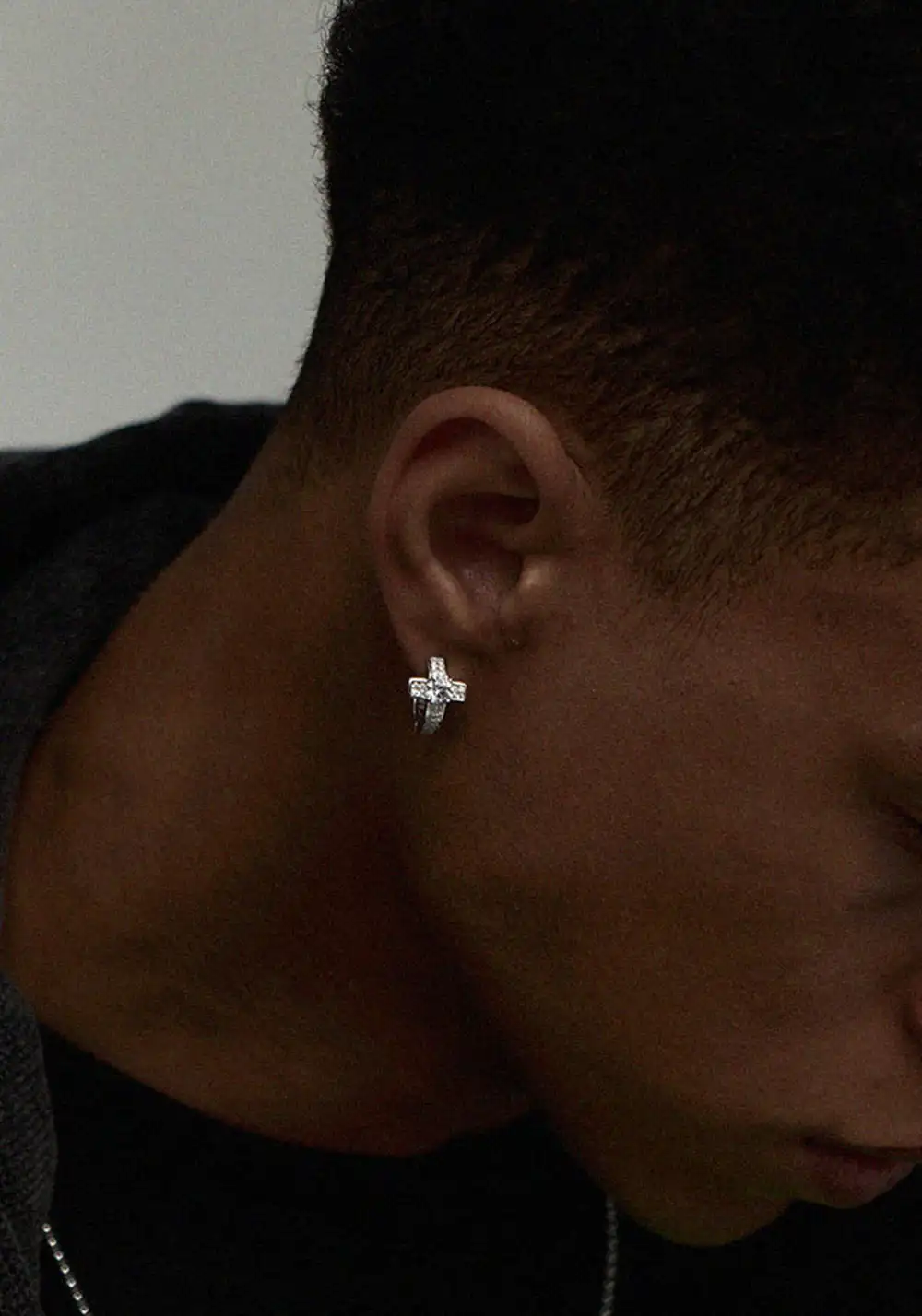 LUXTA丨Diamond Cross Silver Earrings