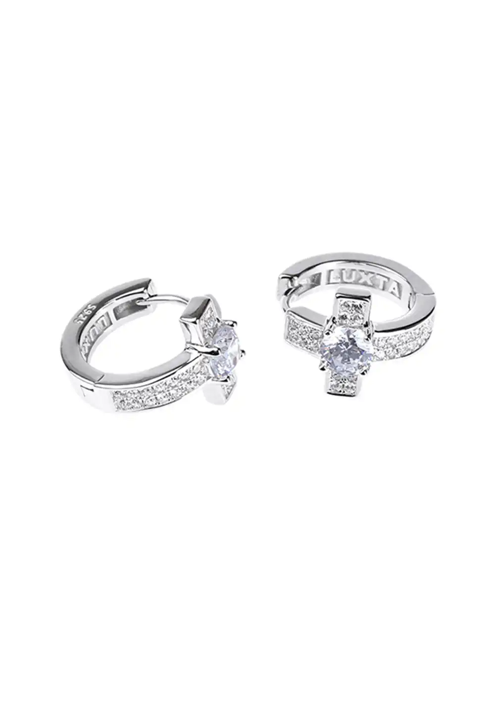 LUXTA丨Diamond Cross Silver Earrings