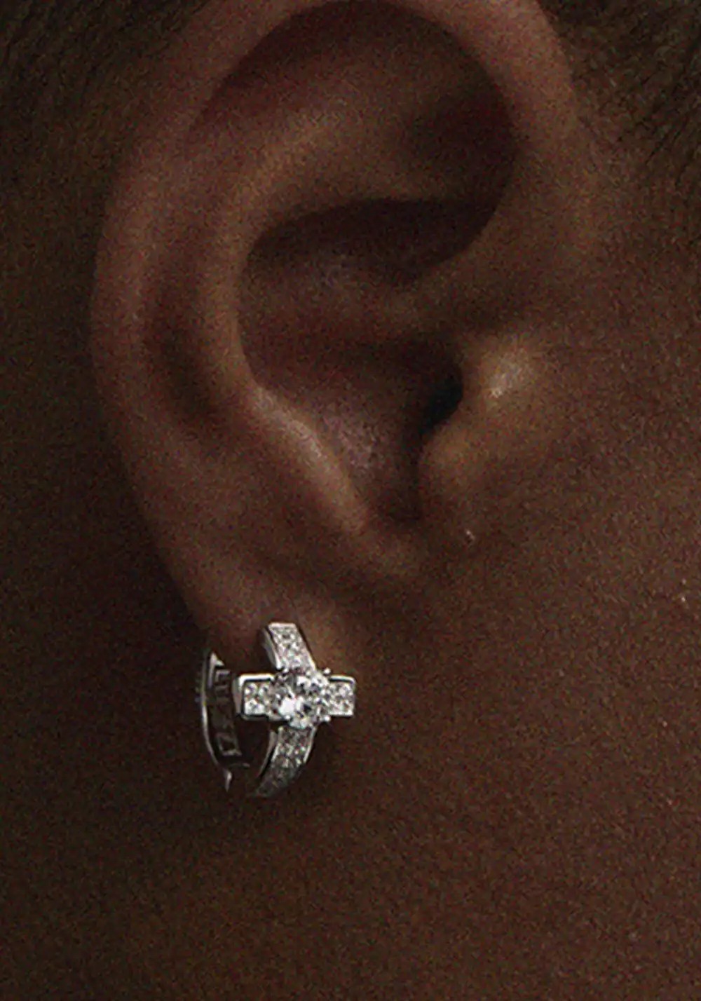 LUXTA丨Diamond Cross Silver Earrings