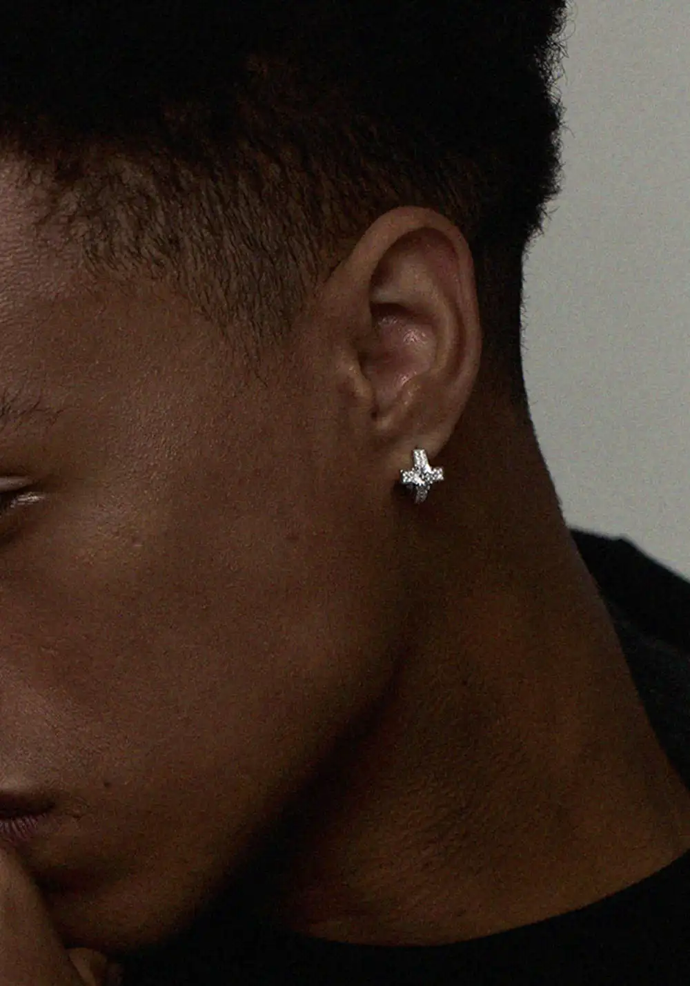LUXTA丨Diamond Cross Silver Earrings