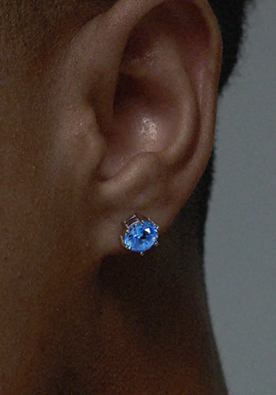LUXTA丨Blue Zircon Silver Studs - 3