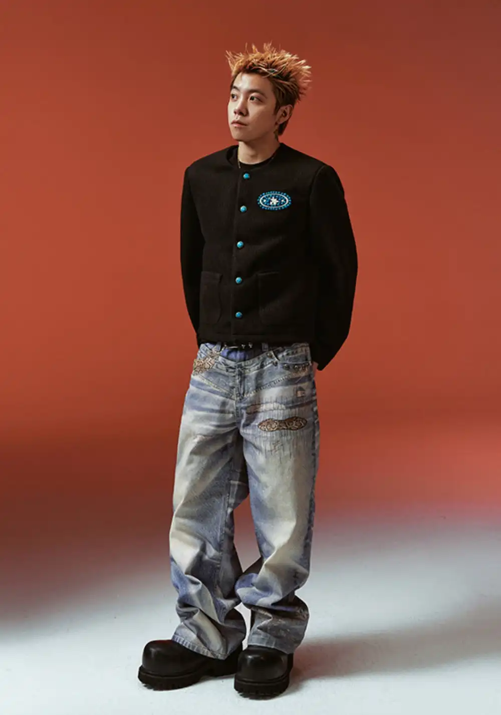 YADcrew丨YADcrew Python-Embossed Jeans
