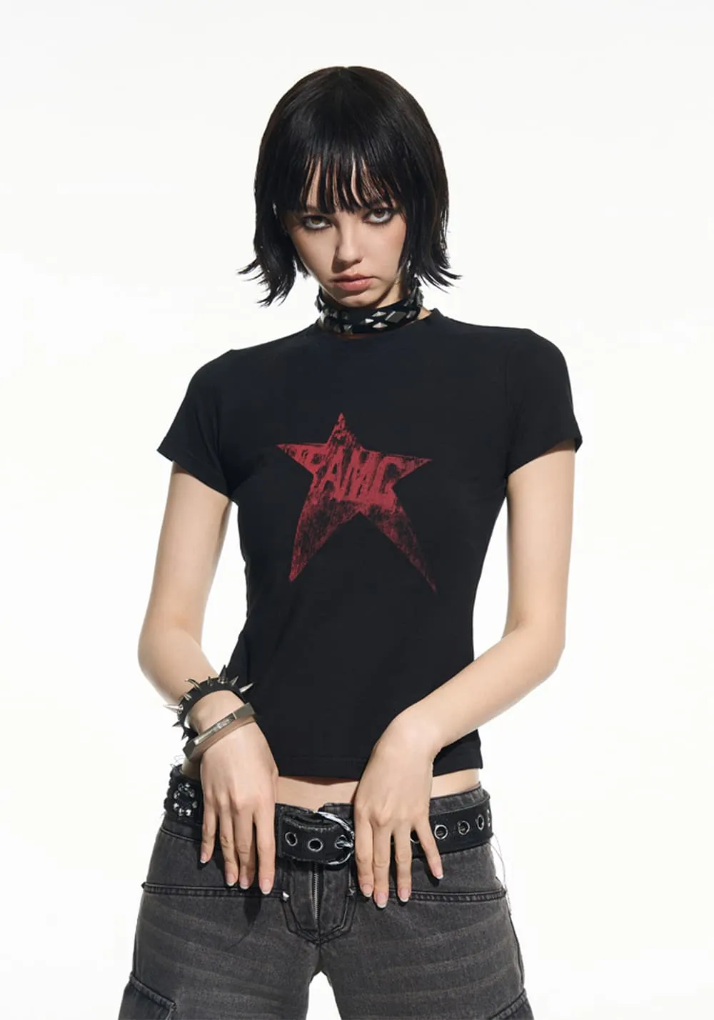 TEAMGEEK | 24SS Speedstar Peruvian Cotton Fitted Star Tee