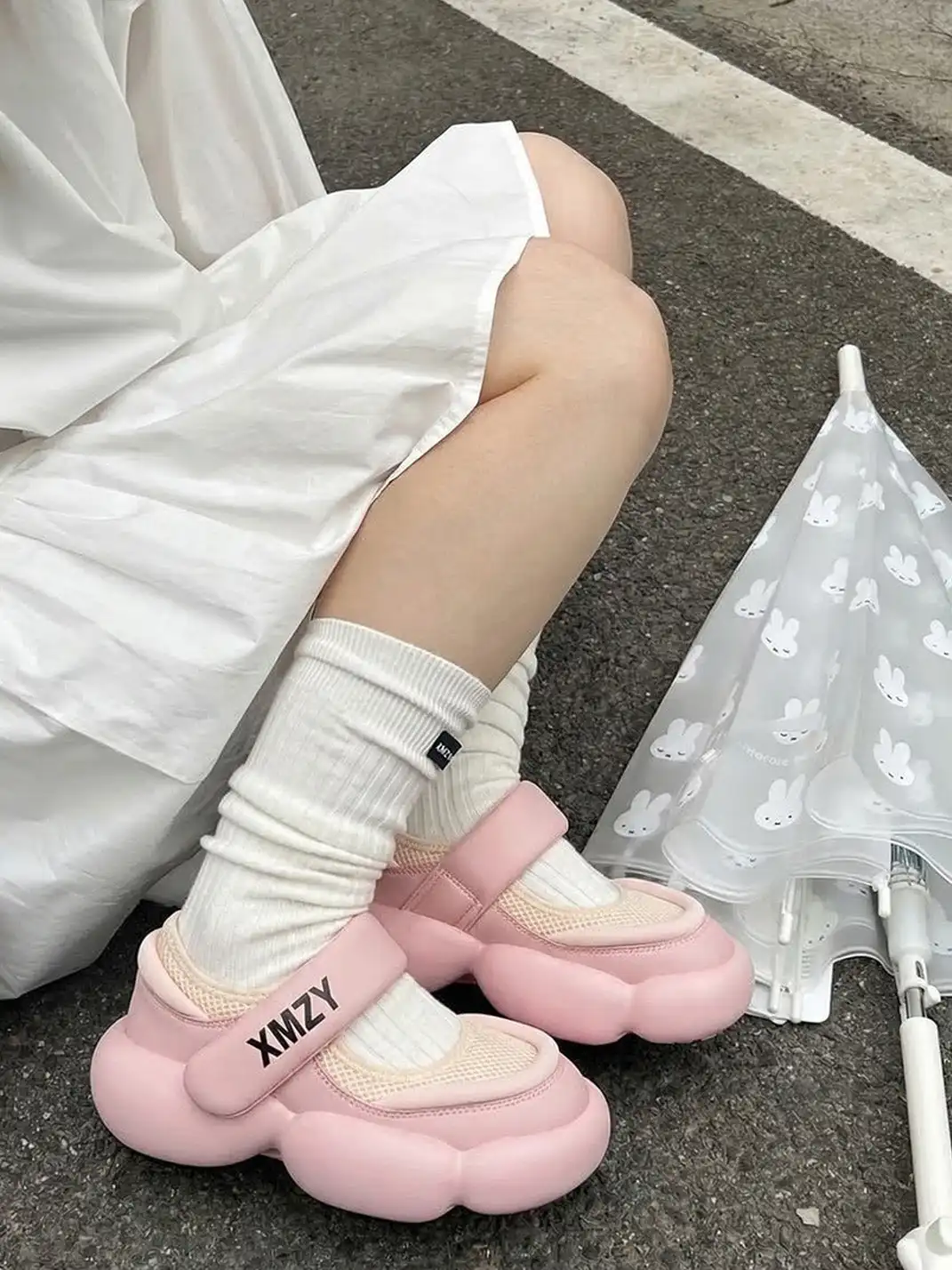XMZY | Outdoor Platform Sandals-Pink