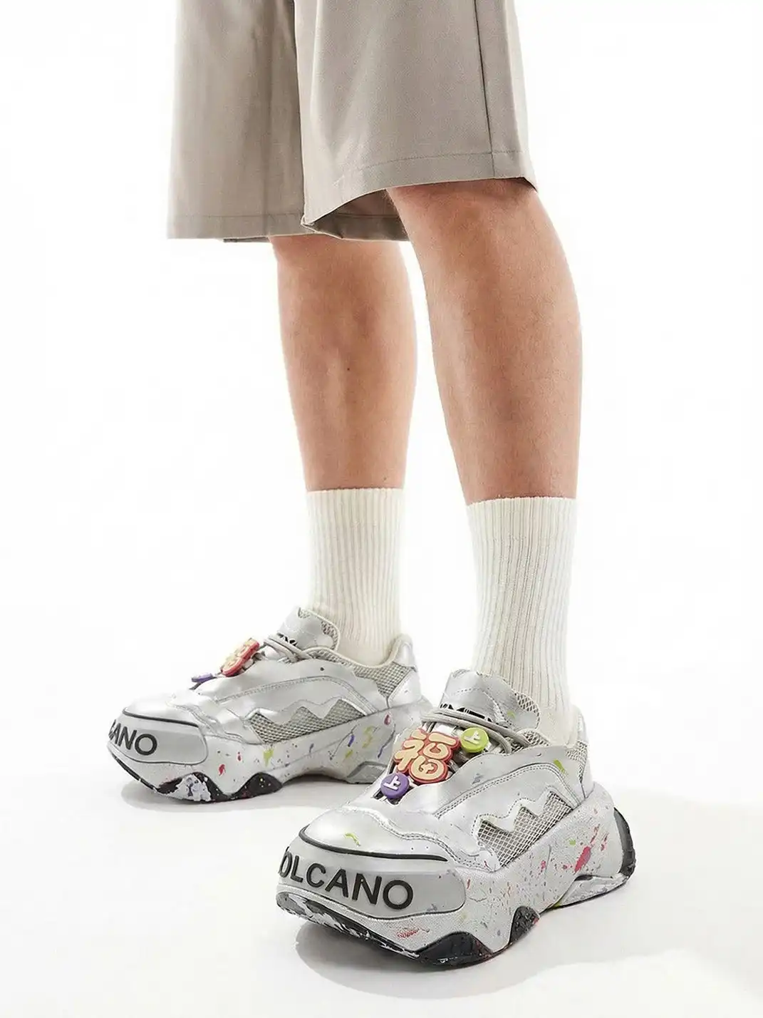 XMZY | Chunky Dad Sneakers-Silver