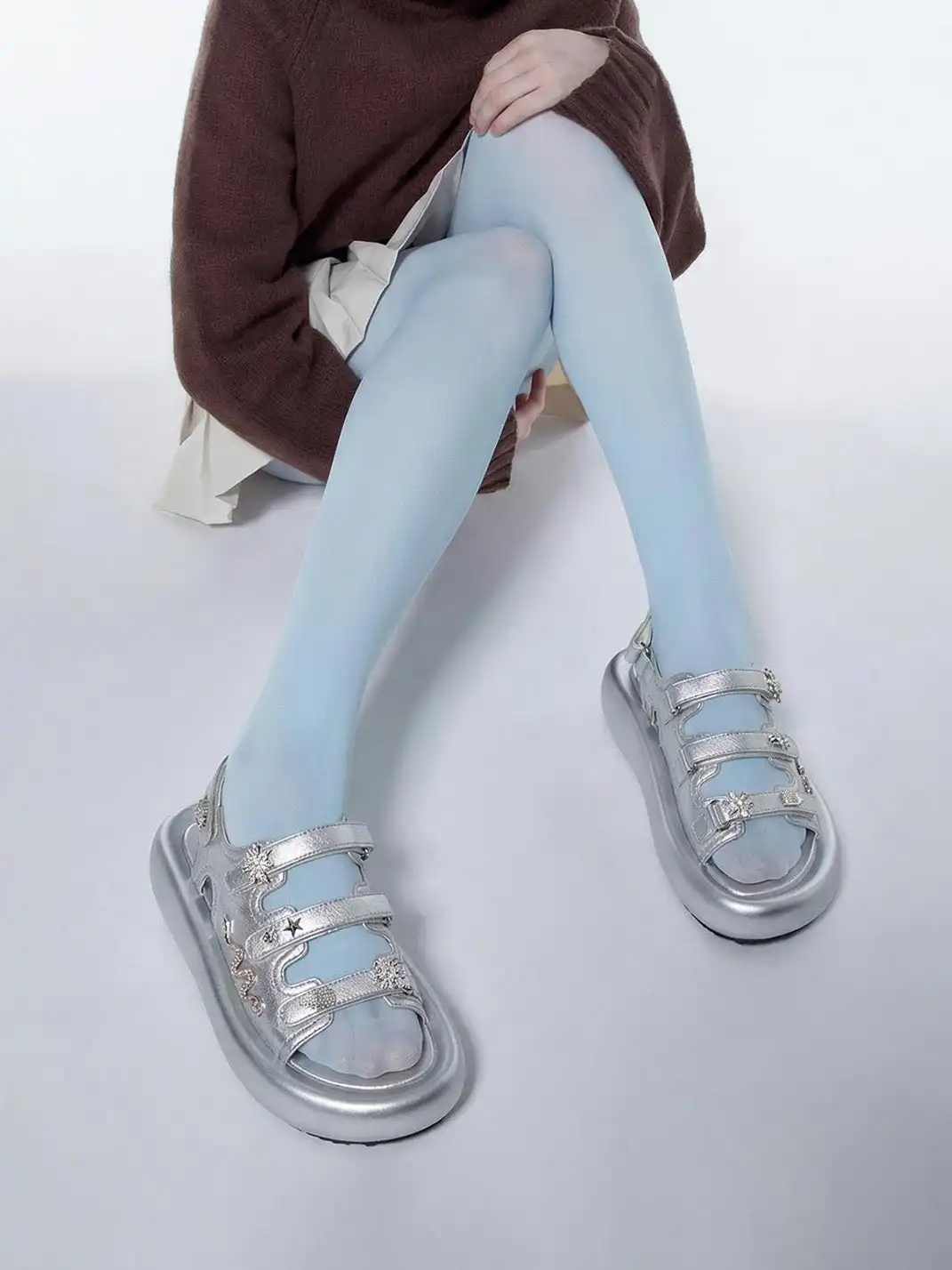 XMZY | Year of Snake Metal Sandals-Silver