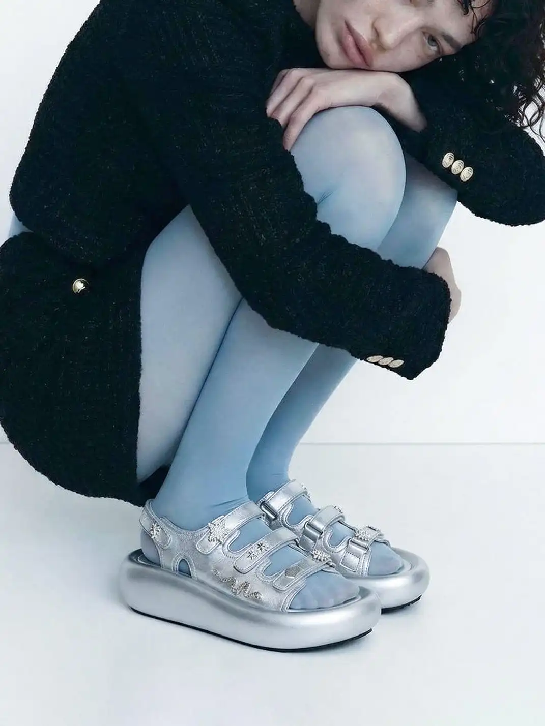 XMZY | Year of Snake Metal Sandals-Silver