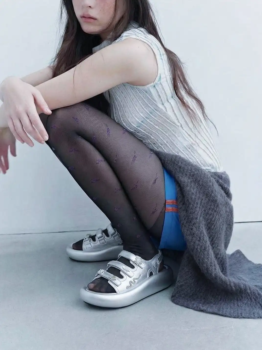 XMZY | Year of Snake Metal Sandals-Silver