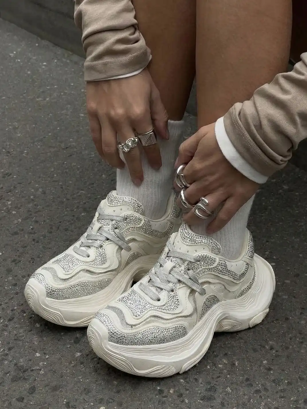 XMZY | Starlight Goddess Platforms-White