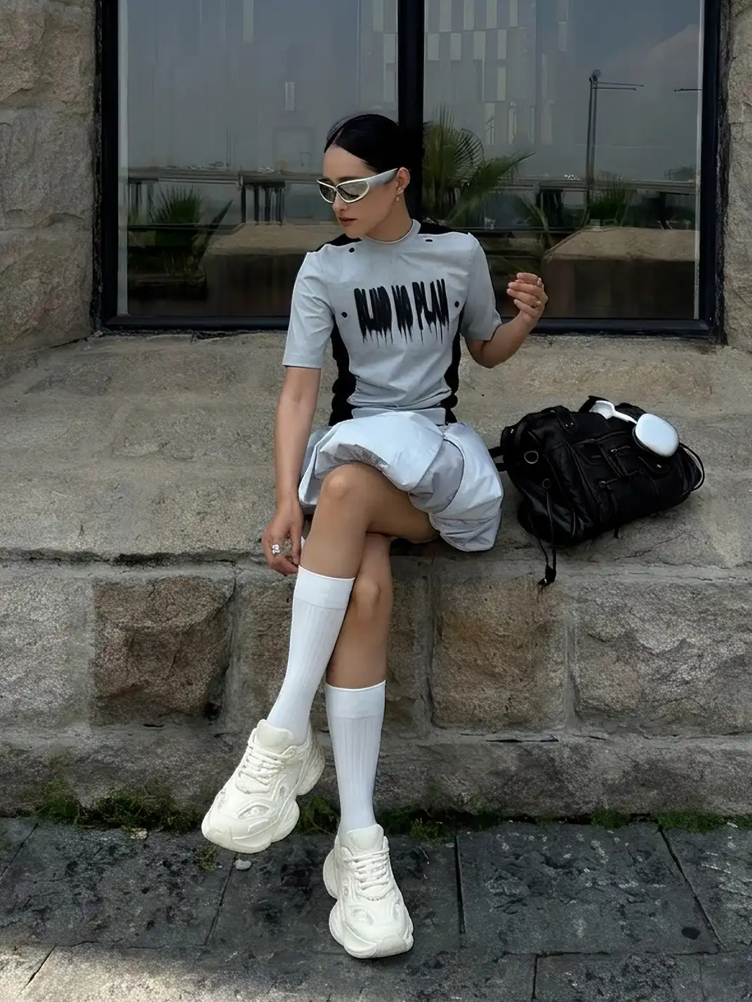 XMZY | X-Dimension Chunky Shoes-White