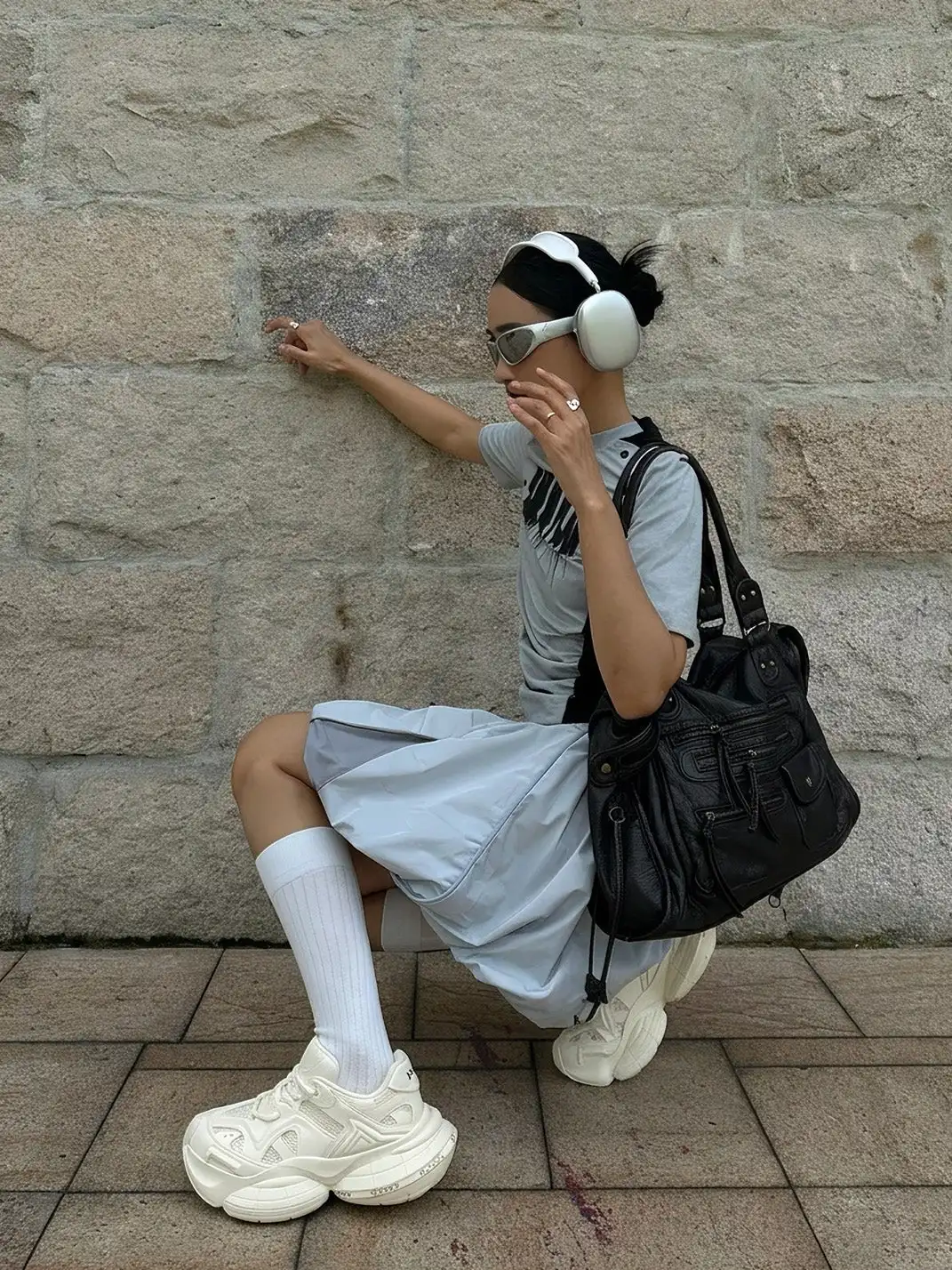 XMZY | X-Dimension Chunky Shoes-White