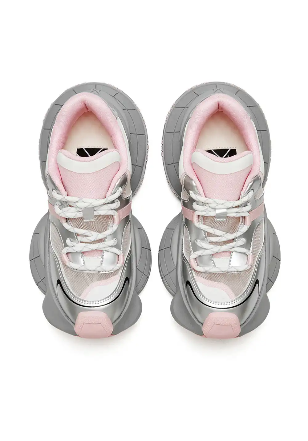 XMZY | Brocade Platform Sneakers-Silver