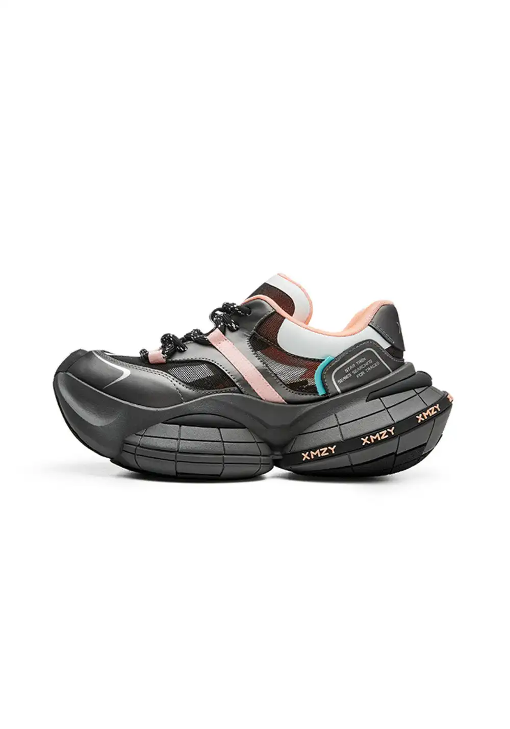 XMZY | Brocade Platform Sneakers-Black