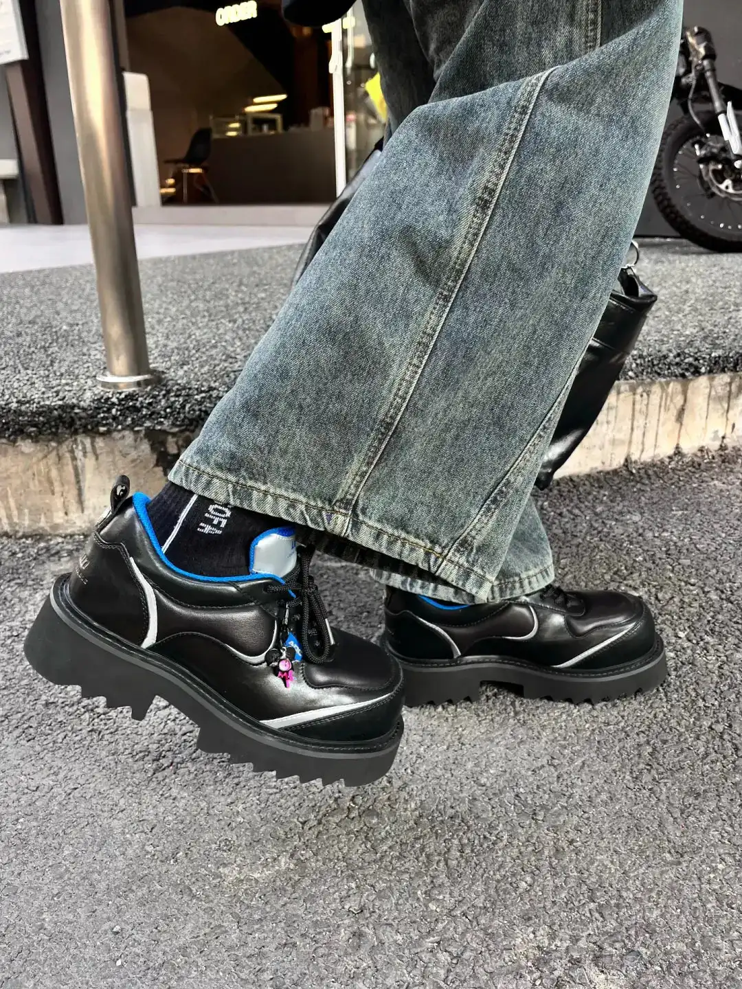 ADC丨Stardust Silver Chunky Derby Shoes