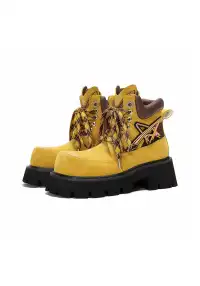 ADC丨Stardust Cat-Ear Black Boots-Yellow