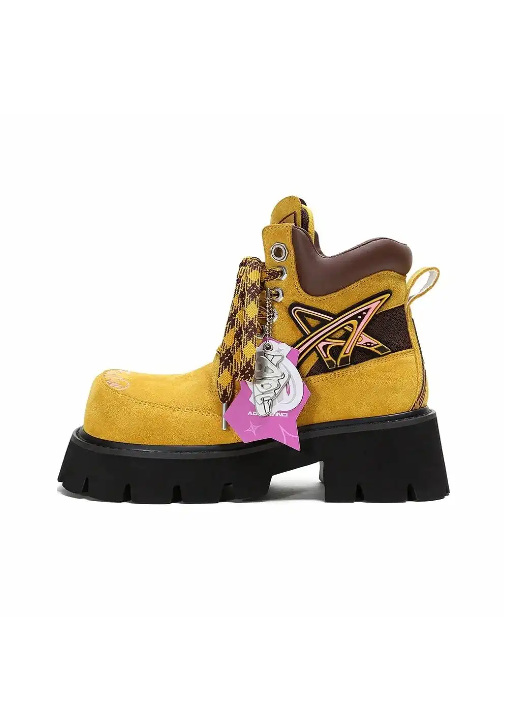 ADC丨Stardust Cat-Ear Black Boots-Yellow