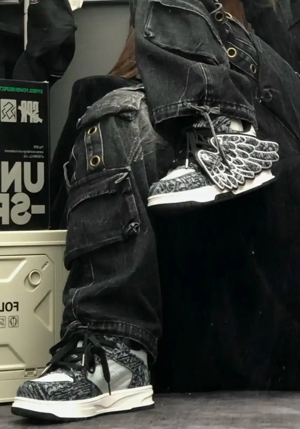 ADC丨Winged Feather Skate Shoes Platform Sole-Black