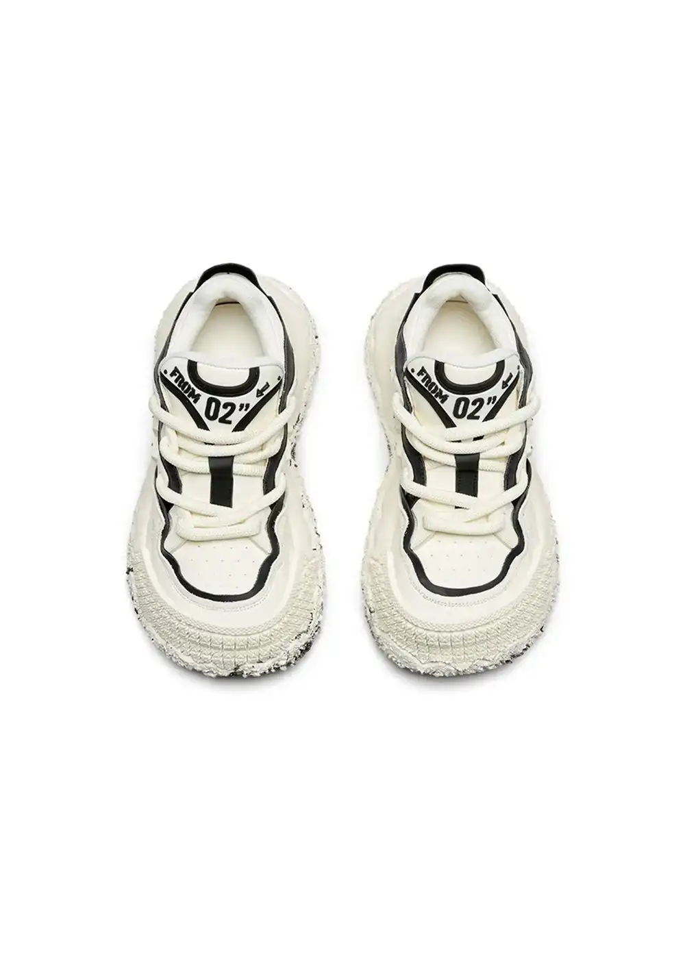 XMZY丨Stellar Nova - Chunky Sole Colorblock Sneakers-White