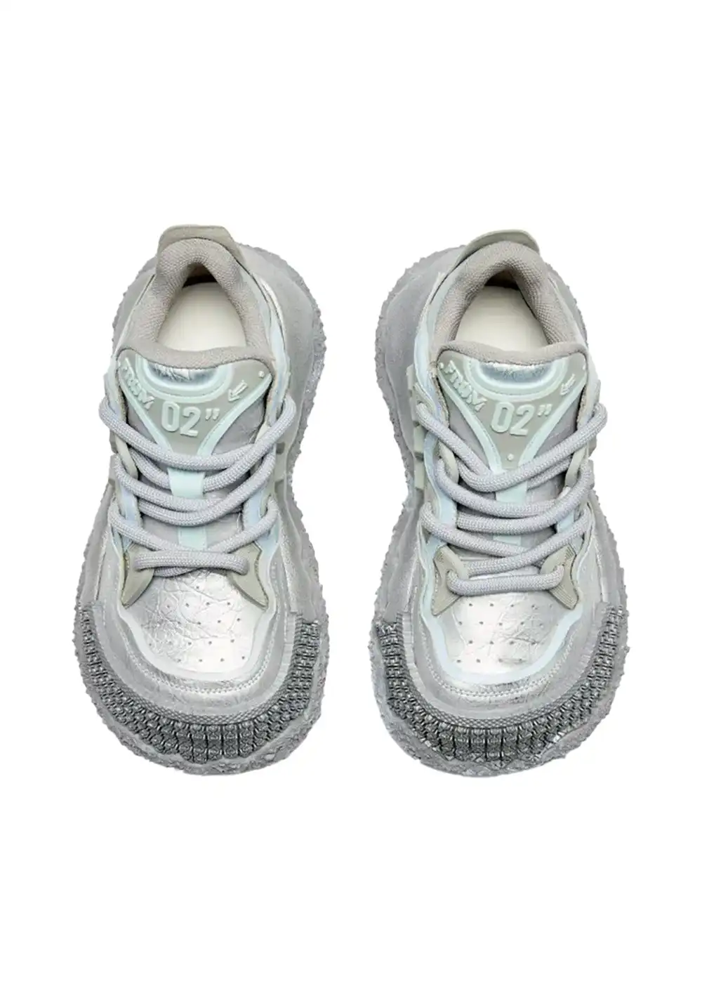 XMZY丨Stellar Nova - Chunky Sole Colorblock Sneakers-Silver