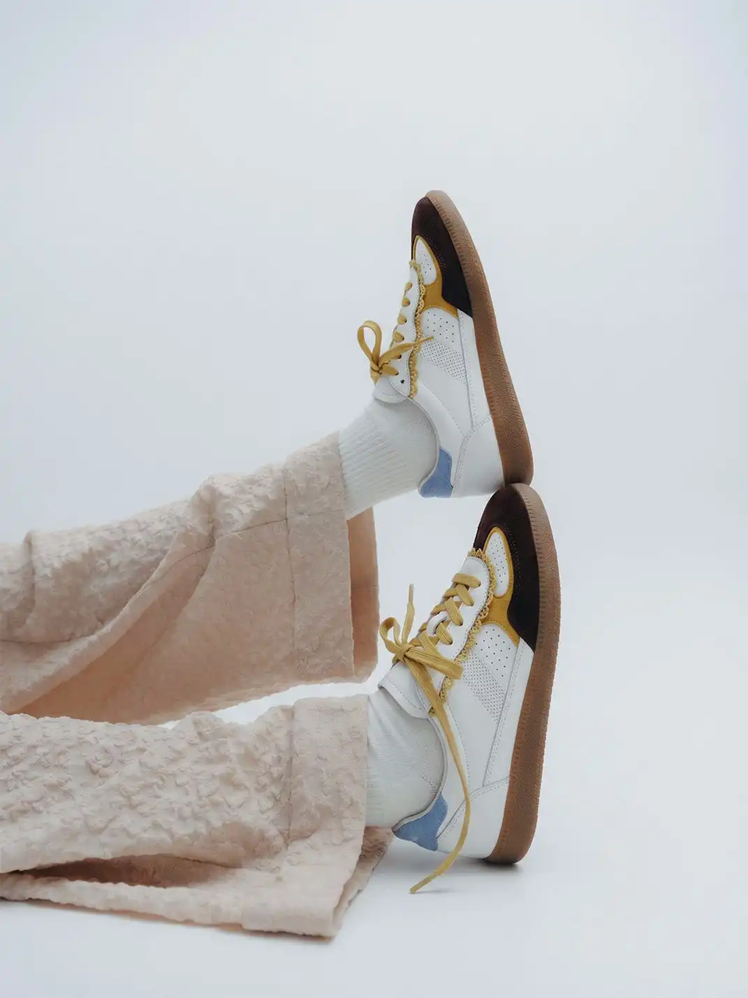 BellaLily丨Retro Colorblock Training Shoes-Yellow