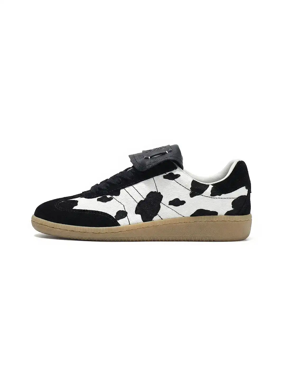 BellaLily丨Milk Print Casual Sneakers-Vintage Style-Black