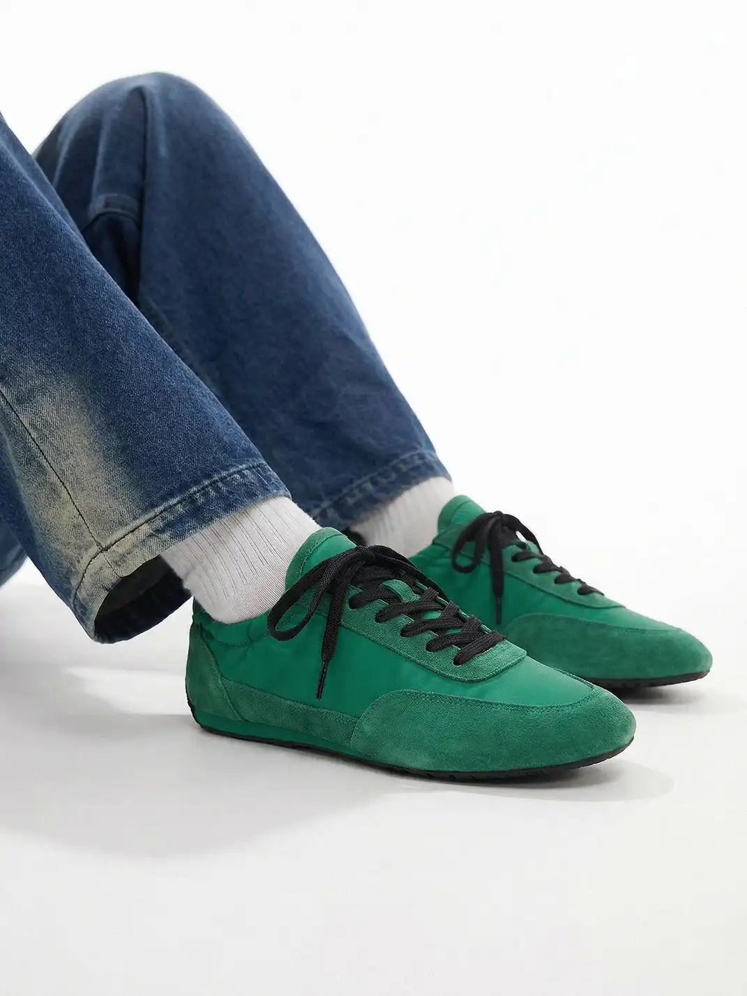 BellaLily丨Summer Vintage Flat Sole Casual Shoes-Green