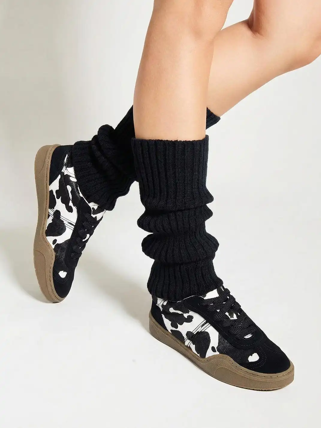 BellaLily丨Cowhide & Horsehair Training Sneakers-Black