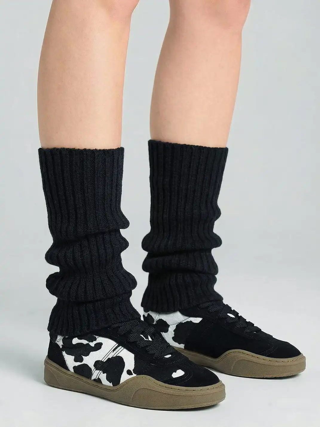 BellaLily丨Cowhide & Horsehair Training Sneakers-Black