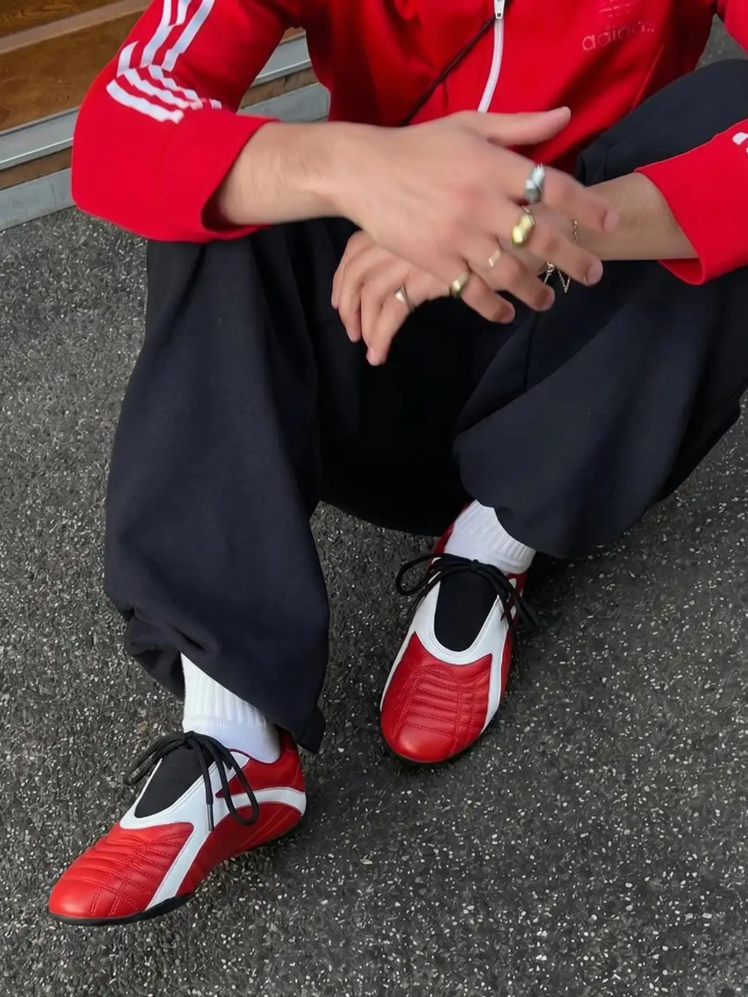 BellaLily丨Designer Spring Flat Sole Fashion Shoes-Red