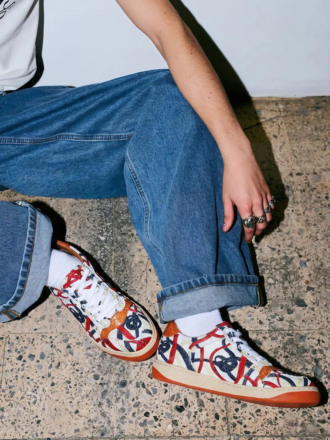 BellaLily丨Breathable Colorful Canvas Sneakers-Red