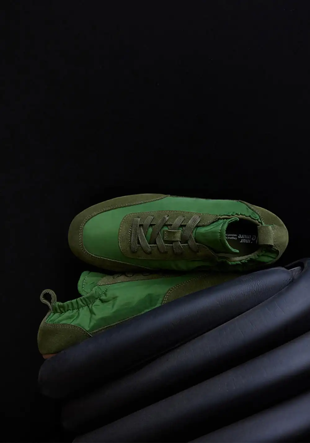 Le' Murmure | English Ivy Green Lambskin Vintage Sneakers
