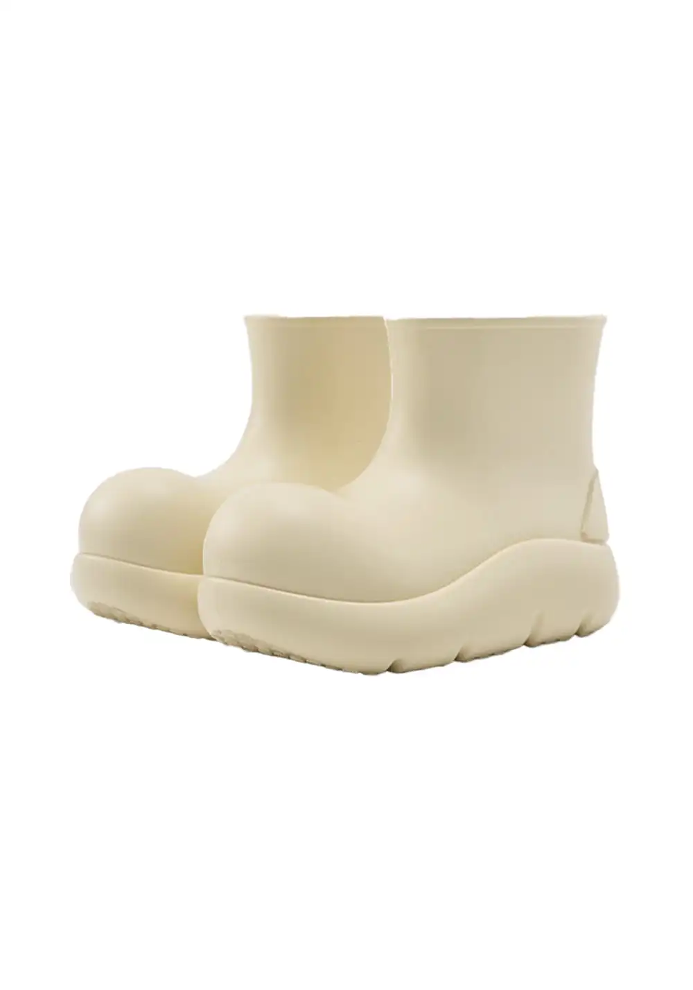 BEYS | Short Clown Boots - Chunky Rain Boots-Beige