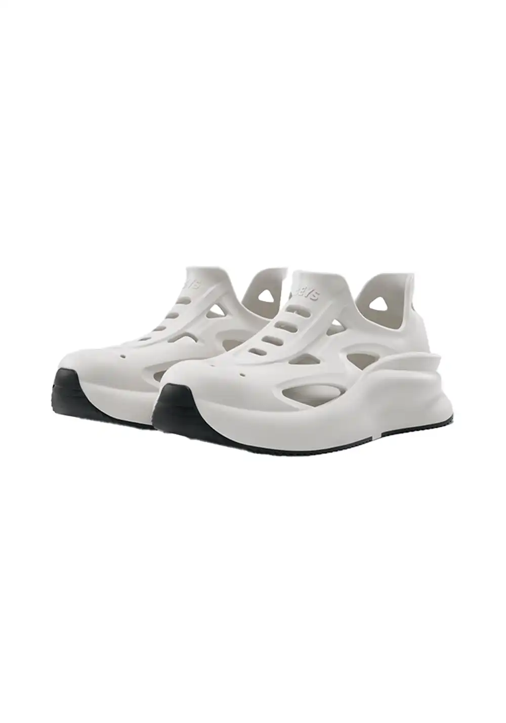 BEYS | Perforated Slip-On Sandals - Breathable-White