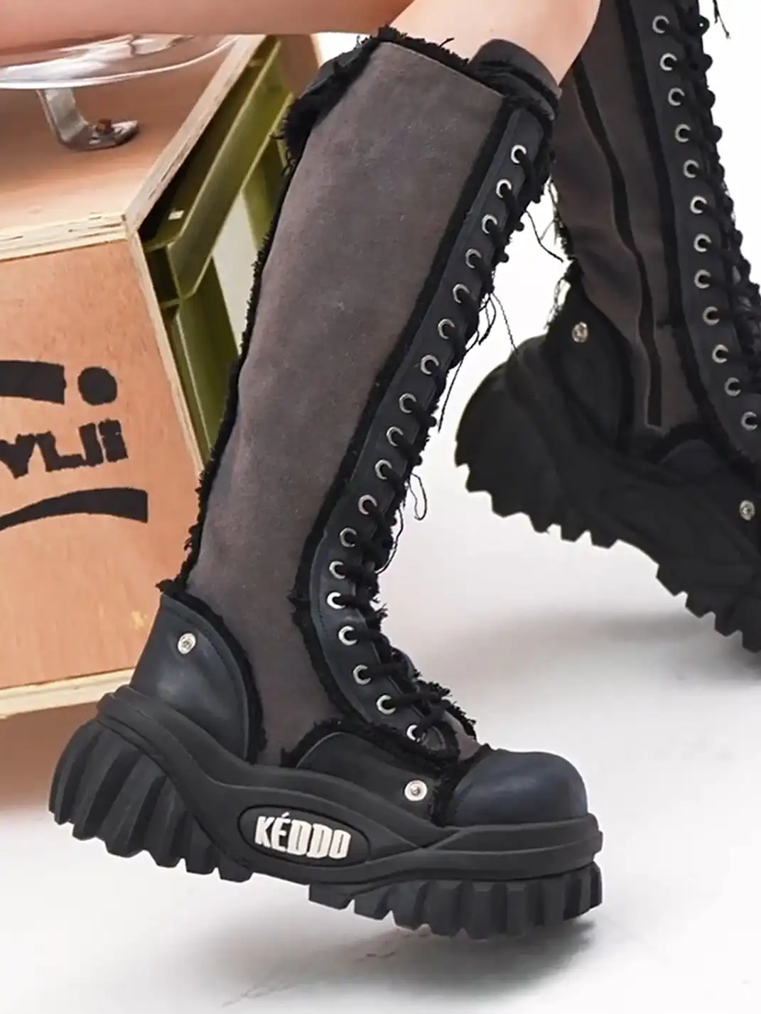 KEDDO | Tall Punk Riding Boots - Slim Fit