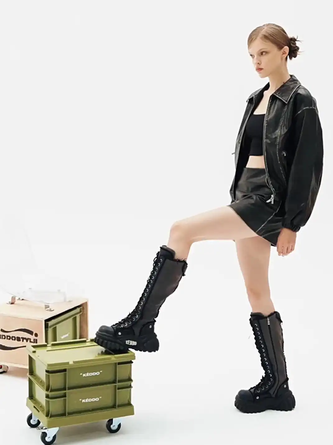 KEDDO | Tall Punk Riding Boots - Slim Fit