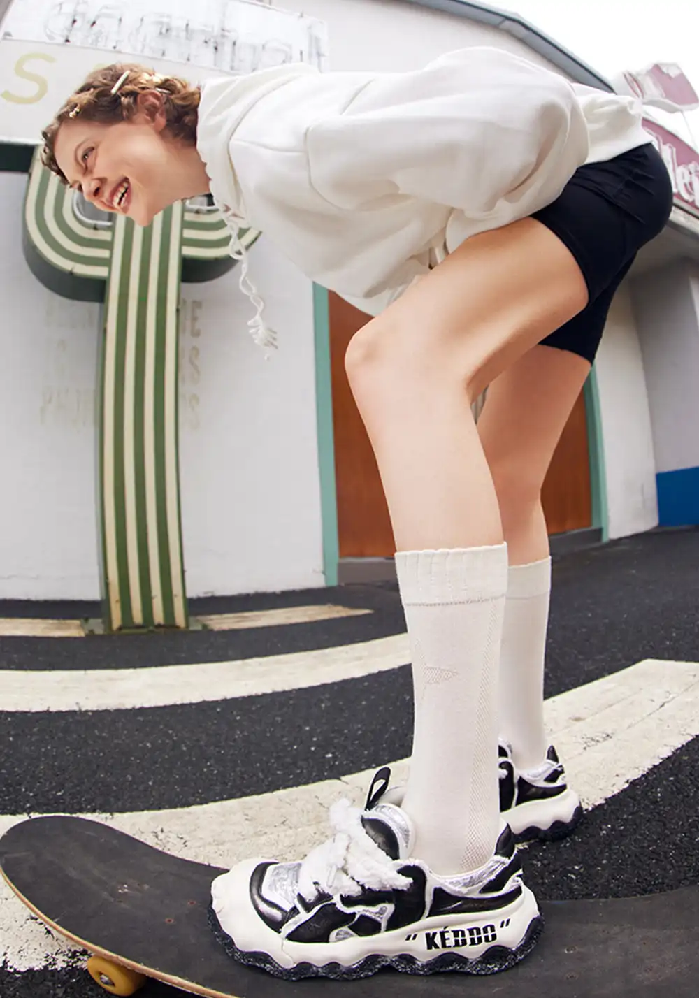 KEDDO | Wet Paint Vintage Dad Sneakers - Chunky Platform