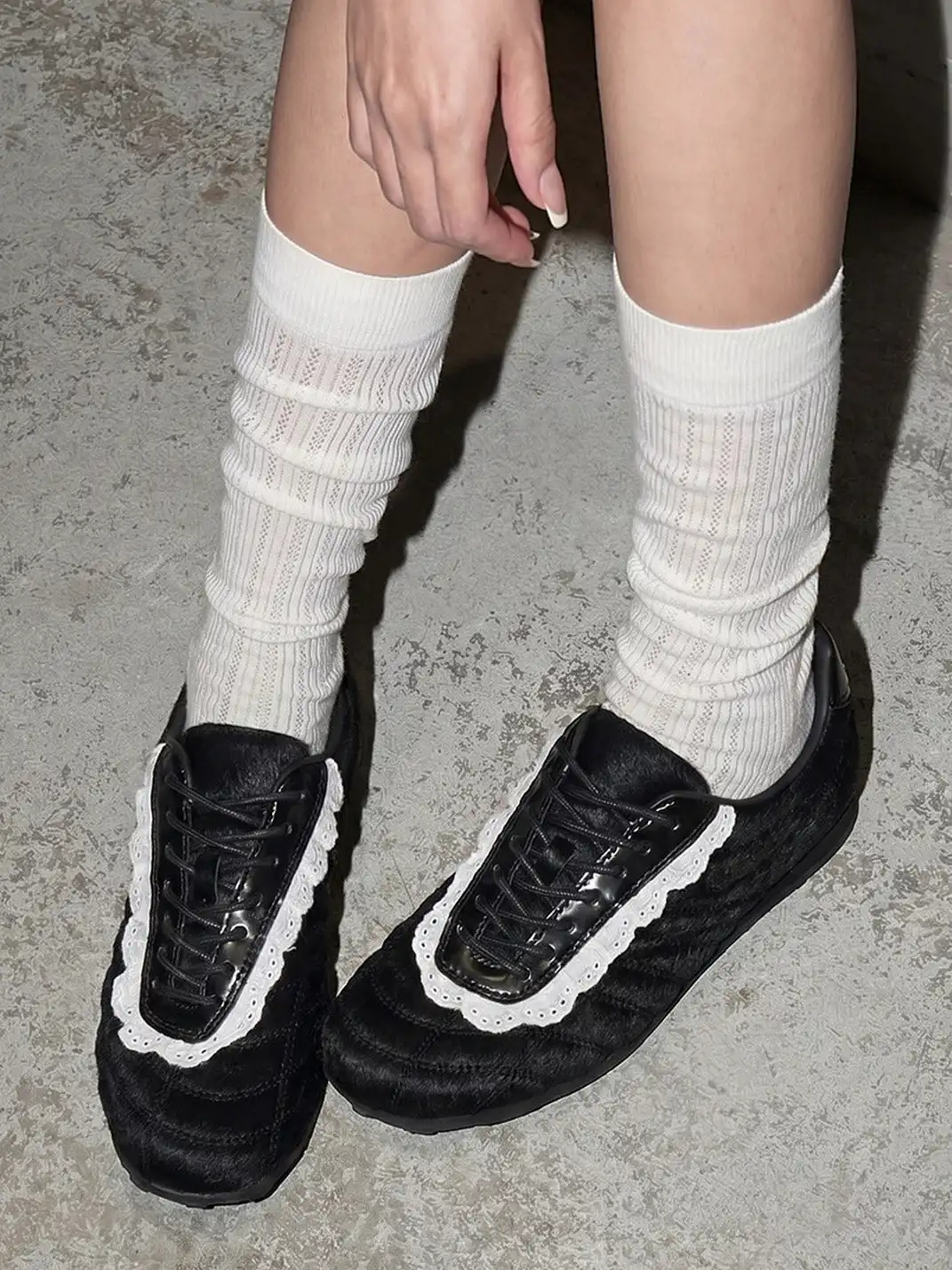 LeStream | Lace-Up Ballet Flats - Dark Horse Edition
