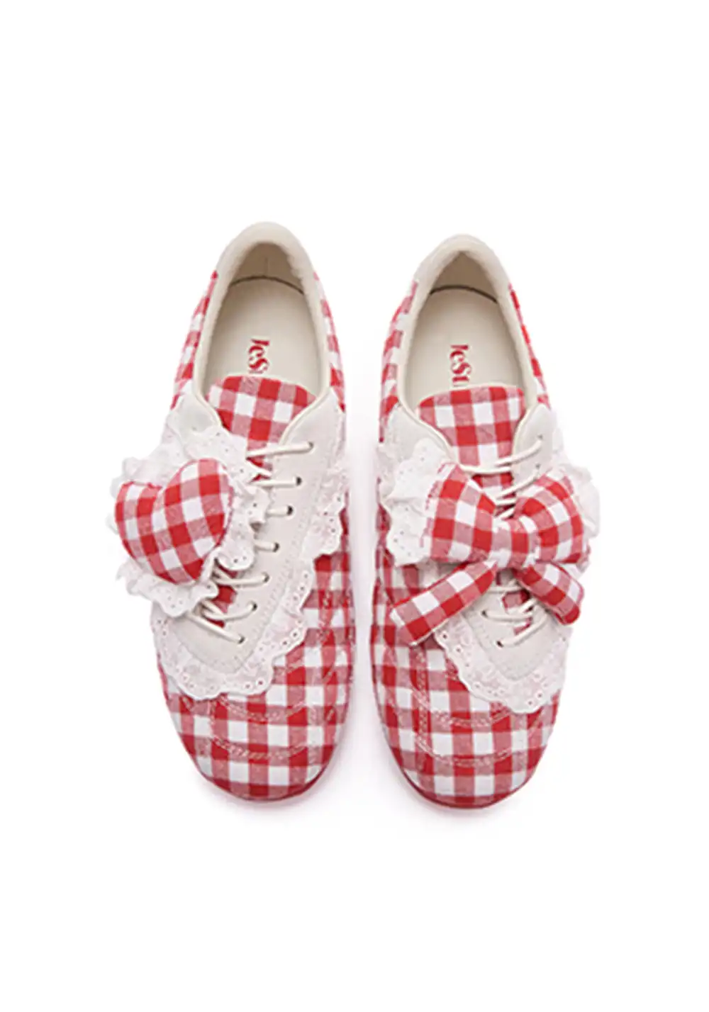 LeStream | Lucky Red Lace-Up Ballet FlatsĀ