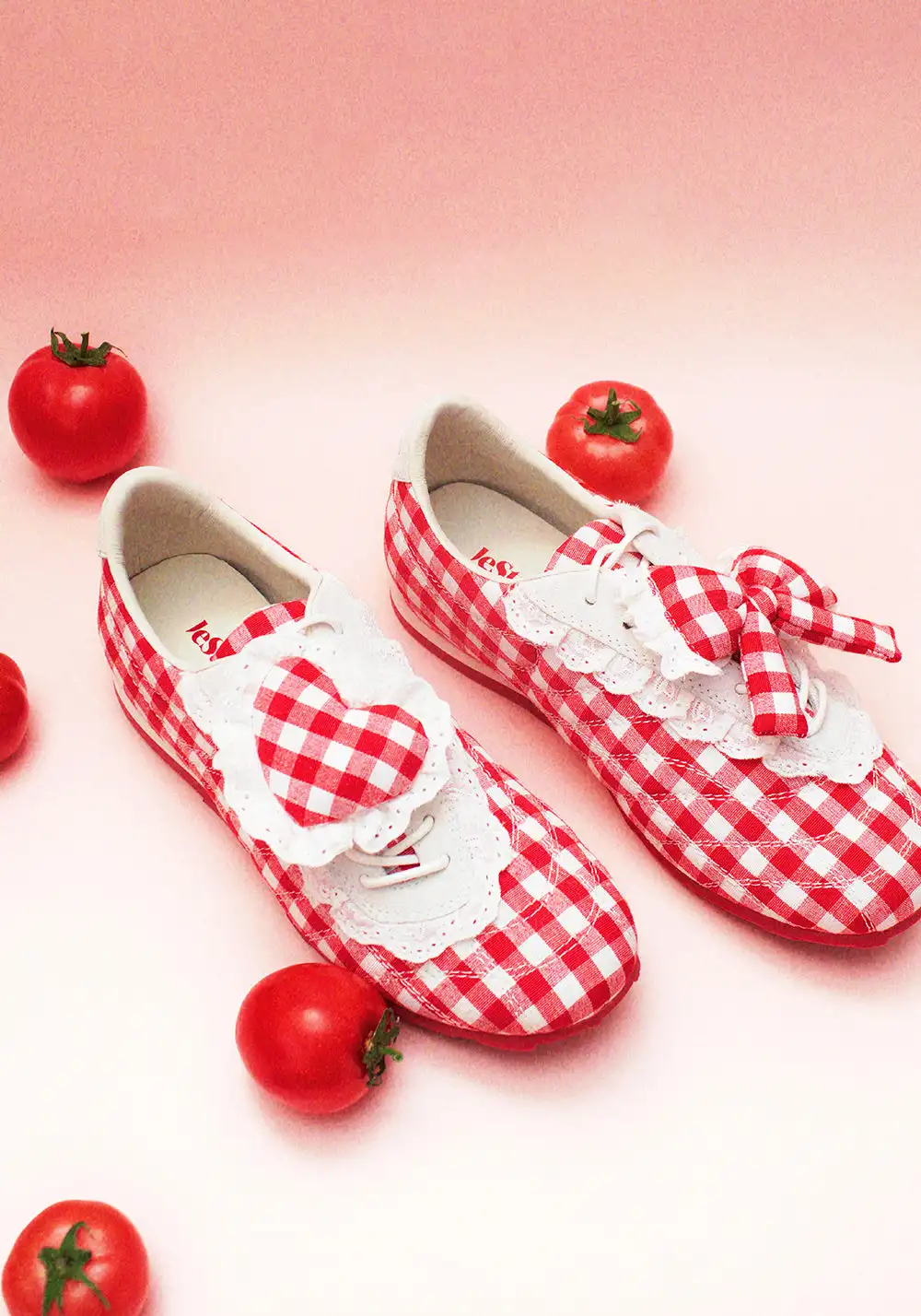 LeStream | Lucky Red Lace-Up Ballet FlatsĀ