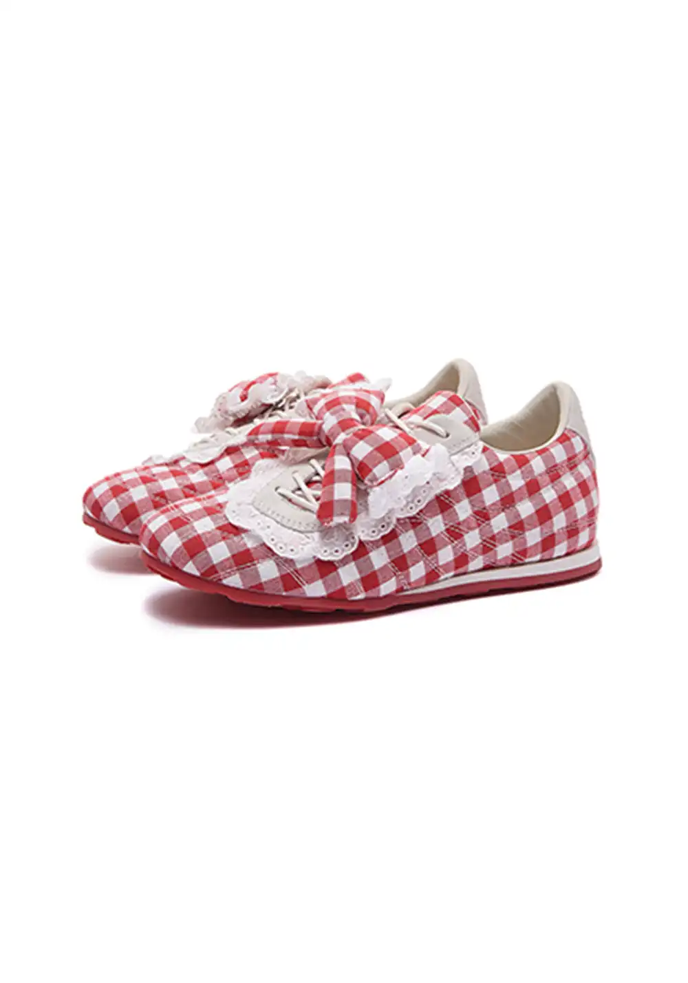 LeStream | Lucky Red Lace-Up Ballet FlatsĀ