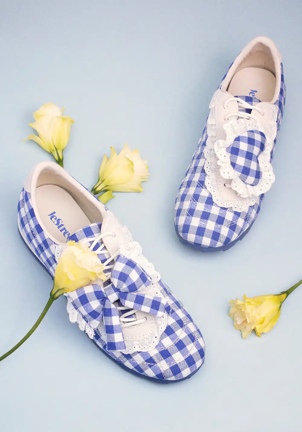LeStream | Lucky Blue Lace-Up Ballet Flats 
