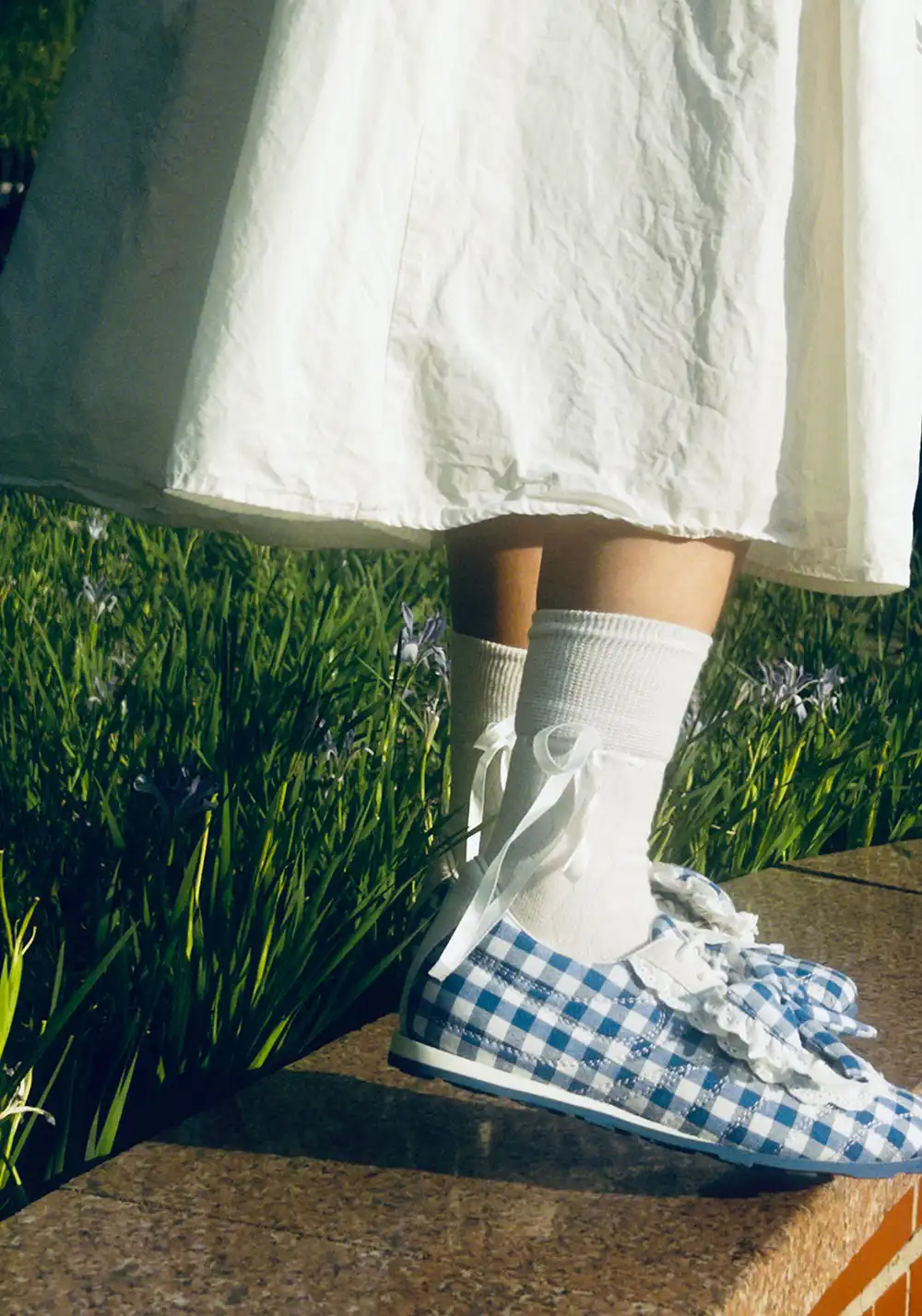 LeStream | Lucky Blue Lace-Up Ballet Flats 