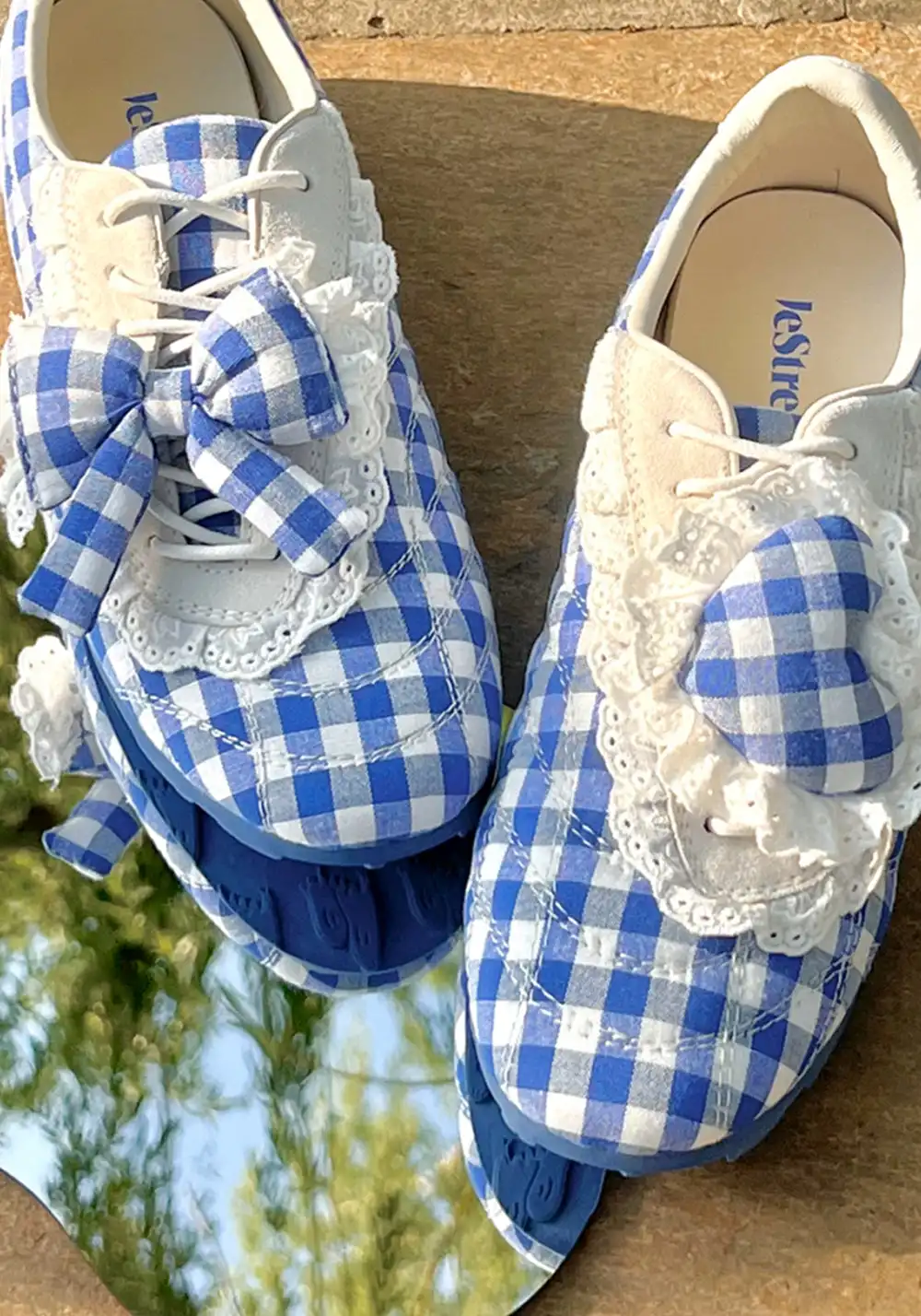 LeStream | Lucky Blue Lace-Up Ballet Flats 